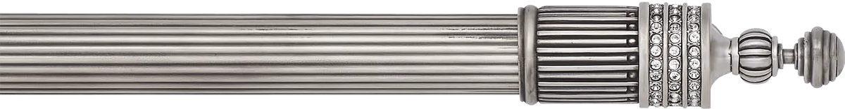 10'' cc Chesapeake Appliance Pull, Clear Crystal, Matte Silver Finish 10054/10/MS