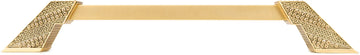Evening Dress I 10'' cc Appliance Pull, Decorated With Swarovski® Lt Colorado Topaz, Museum Gold Finish 10338/10/MG