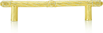 6'' cc Evening Dress 2 Pull, Clear Crystal Satin Gold Finish 10340SG