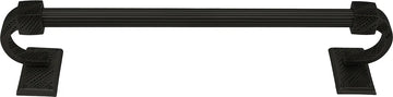 Sutton 24'' Towel Bar, Reeded Handle, Matte Black Finish 2200R/24/4