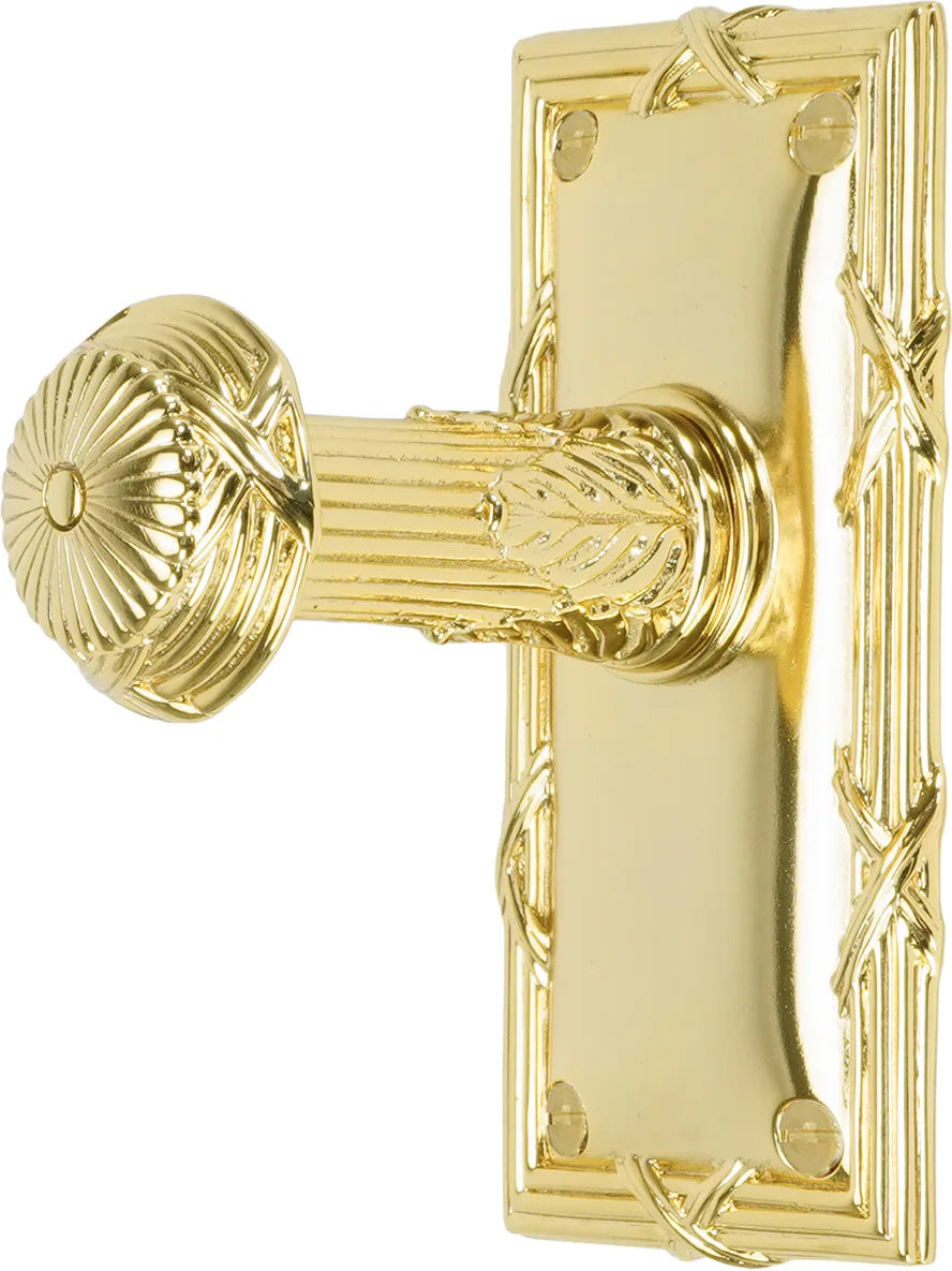 Hyde Park Hook, Rectangular Back Plate, Matte Silver Finish 2257PG