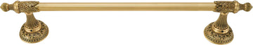 Hampton Crystalized 18'' Towel Bar, Decorated With Lt Smoked Topaz & Lt Colorado Topaz Swarovski Crystals, Museum Gold Finish 2550/18/9