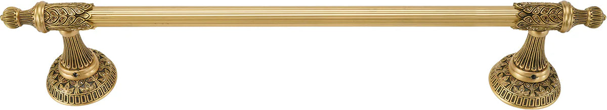 Hampton Crystalized 30'' Towel Bar, Decorated With Lt Smoked Topaz & Lt Colorado Topaz Swarovski Crystals, Museum Gold Finish 2550/30/9