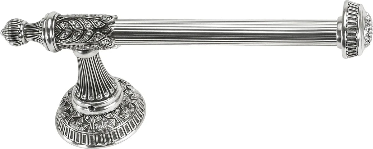 Hampton Crystalized Tissue Bar Right, Decorated With Clear Swarovski Crystals, Burnished Silver Finish 2558/16