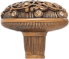 Knob, Lt. Colorado Topaz Crystal Museum Gold Finish 7158/9