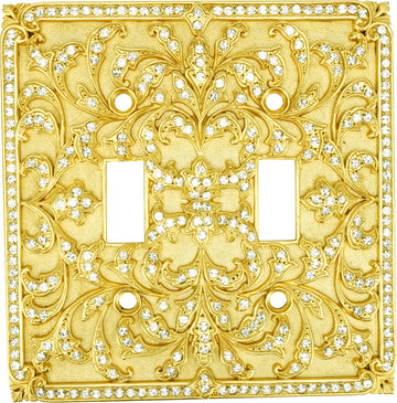 Switch Plates Double Toggle Switch Plate Cover, Clear Crystal 7517SG