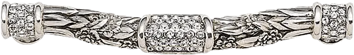 3-1/2'' cc Nantucket Pull, Clear Crystal Burnish Silver Finish 7695/16