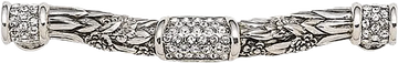 3-1/2'' cc Nantucket Pull, Clear Crystal Burnish Silver Finish 7695/16