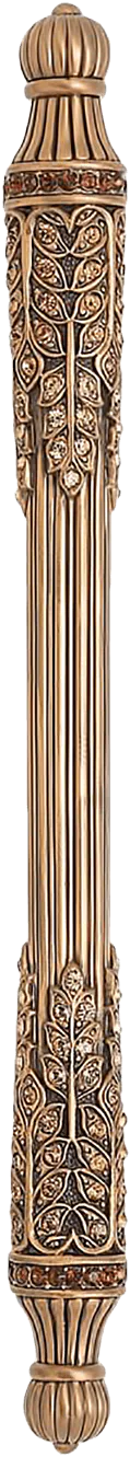 5'' cc Hampton Pull, Lt. Colorado, Lt. Smoke & Smoke Topaz Crystal Museum Gold Finish 7716/9