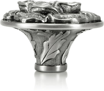 Floral View Knob, Clear Crystal Antique Nickel Finish 7743AN