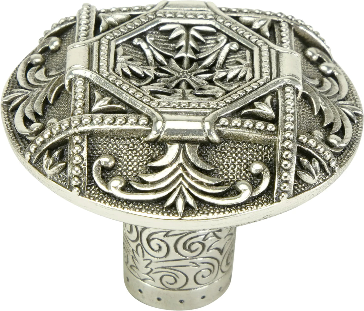 Edgar Berebi Portsmouth Knob In Matte Silver Plate 7744MS