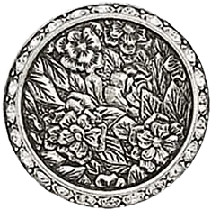 Edgar Berebi Nantucket Knob Decorated With Clear Swarovski Crystals In Burnished Silver Plate 7752-16