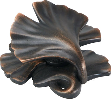 Edgar Berebi Arts & Craft Ginkgo Knob In Oil Rub Bronze Plate 8185-44X