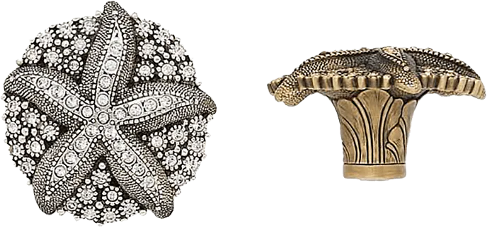 Seaside Knob 8216 with Silk And Light Peach Crystal