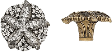 Seaside Knob 8216 with Silk And Light Peach Crystal