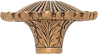 Edgar Berebi Federal Shell Knob In Museum Gold Plate 8245-1