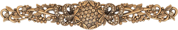 Trescott, Knob With Back Plate, Lt. Smoke & Lt. Colorado Crystal Museum Gold Finish 8252/9