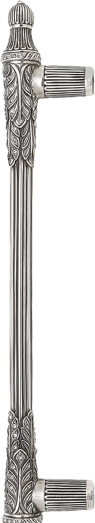 Hampton Small 8'' cc Appliance Pull, Decorated With Swarovski® Clear Crystal, Burnished Silver Finish 8475/16