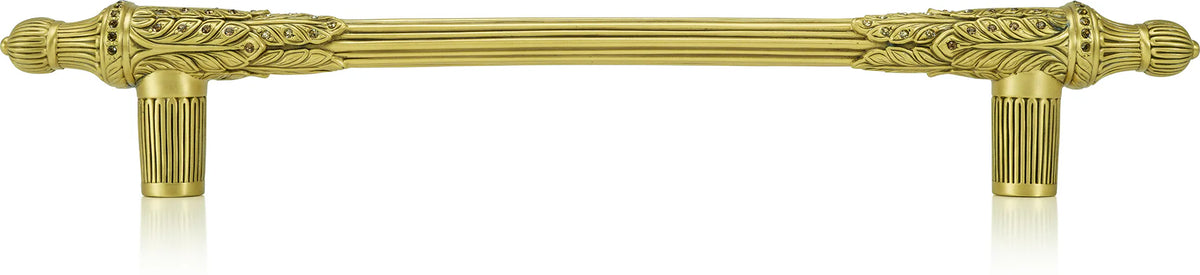 8'' cc Hampton Small App. Pull, Lt. Colorado, Lt. Smoke & Smoke Topaz Museum Gold Finish 8475/9