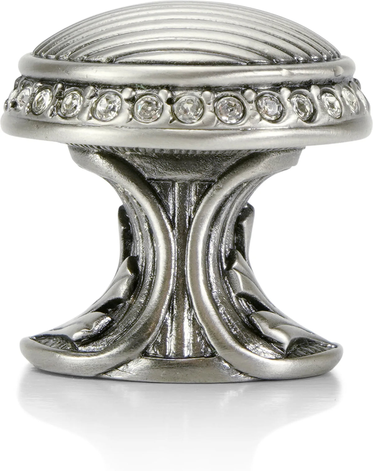 Cambridge Round Knob, Clear Crystal Antique Nickel Finish 8628AN