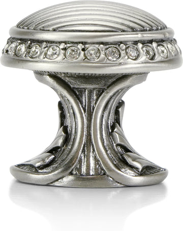 Cambridge Round Knob, Clear Crystal Antique Nickel Finish 8628AN