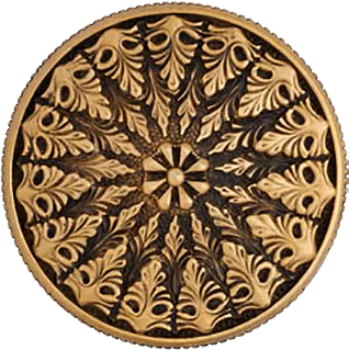 Edgar Berebi Toulouse Knob In Florentine Gold Plate 9638FG