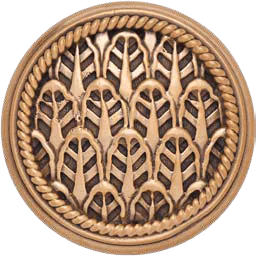 Edgar Berebi Carlisle Knob In Museum Gold Plate 9690-1