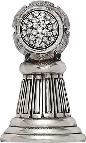 Verona 10'' cc Appliance Pull, 3/4'' Handle, Decorated With Swarovski® Clear Crystal, Burnished Silver Finish 9741/10/16