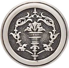 Edgar Berebi Giverny Knob In Matte Silver Plate 9890MS