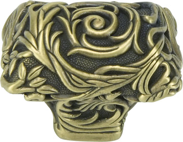 Ellington Rectangle Knob, Burnish Brass 9896BB