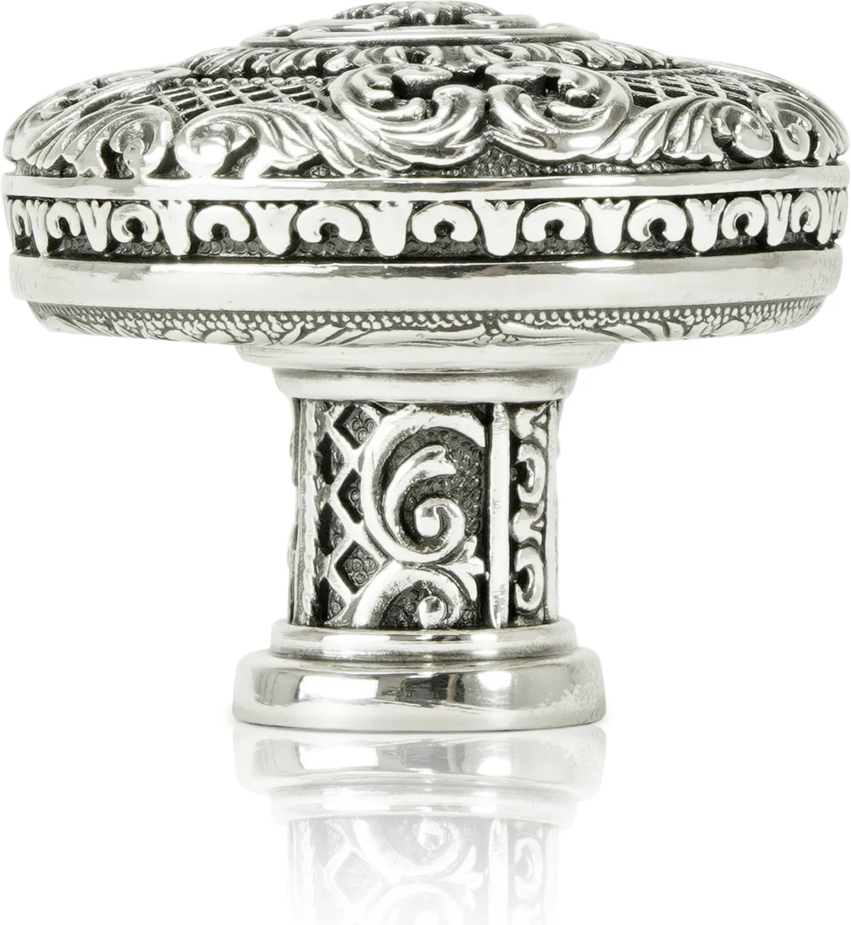 Monterey Knob Burnish Silver Finish 9897/6