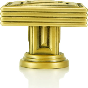 Innsbruck Square Knob Burnish Brass Finish 9929BB