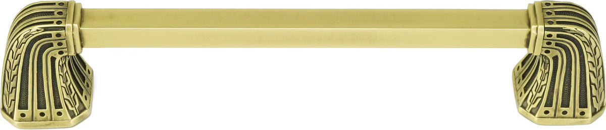 Urban Metro Saville 6'' cc Pull, Burnish Brass Plate 101436/BB