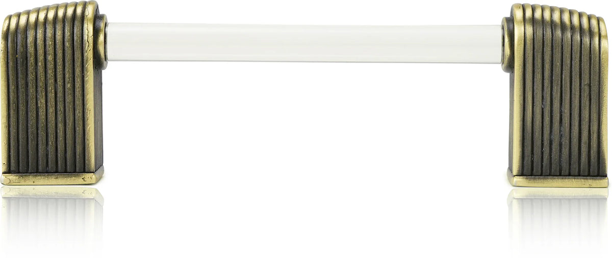 Urban Metro Oxford Ii 4'' cc Knob-pull, Burnish Brass Plate G101374/BB