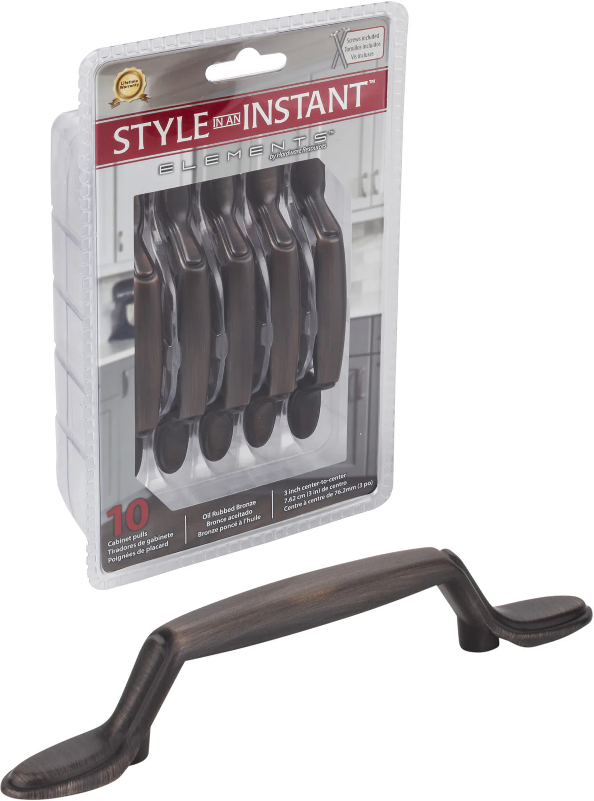 Retail Pack Hardware 3'' cc Bar Pull P106-DBAC-R