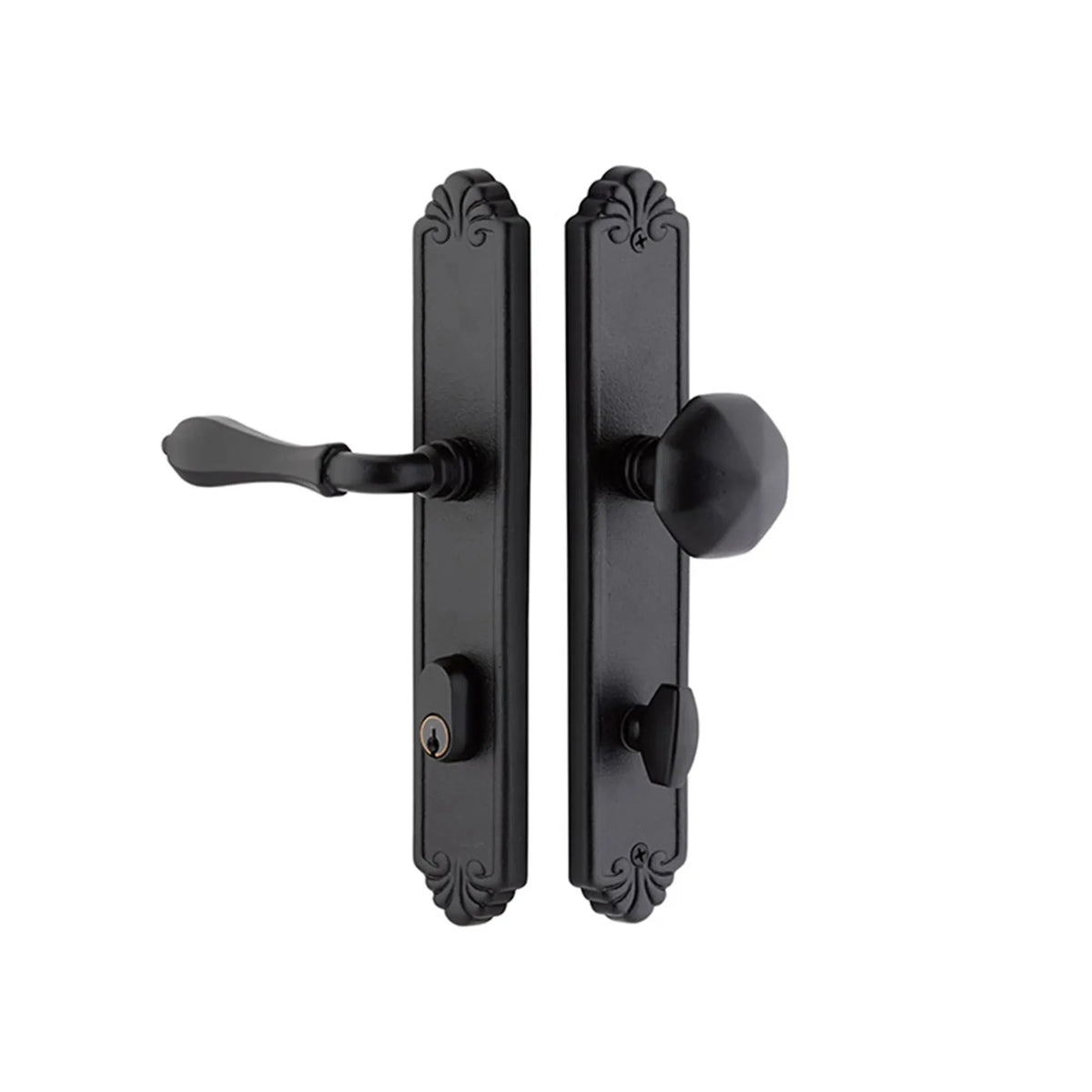 Tuscany Bronze Keyed Stretto 2" x 10-1/2" Narrow Trim Sideplate Lock 6442NALH