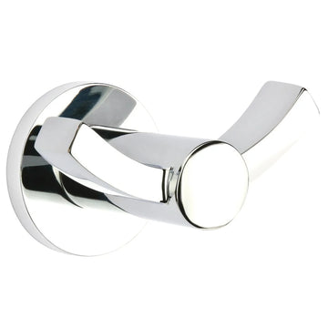 Modern Brass Double Hook with Rosette 280900