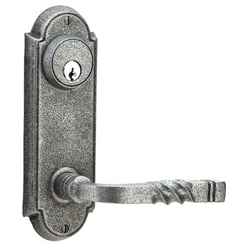 Wrought Steel #5 Keyed 3-5/8" C-to-C Sideplate Lock 7010J