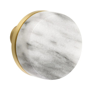 SELECT Conical White Marble Knob 5059US10B.CCUS10B.MRKWH