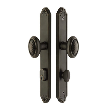 Tuscany Bronze Keyed Stretto 1-1/2" x 11-1/8" Narrow Trim Sideplate Lock 6444NALH