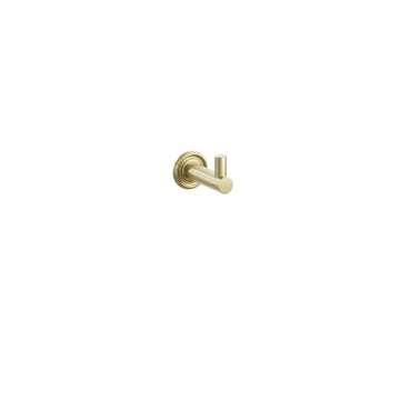 Modern Tubular Brass Single Hook with Rosette 228600