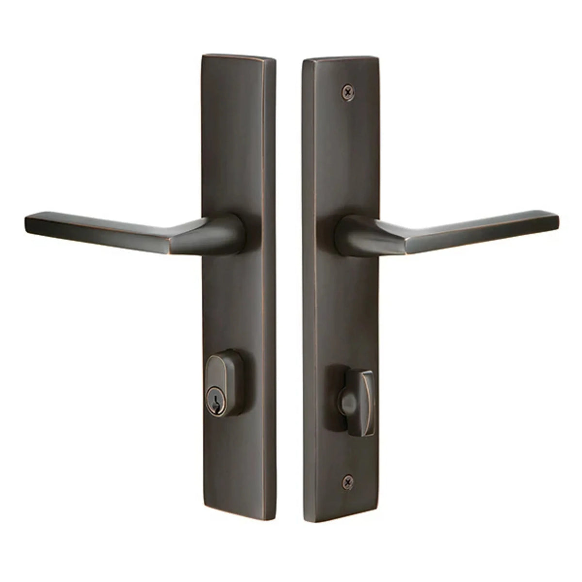 Modern Rectangular Keyed Stretto 2" x 10" Narrow Trim Sideplate Lock 8442BALH