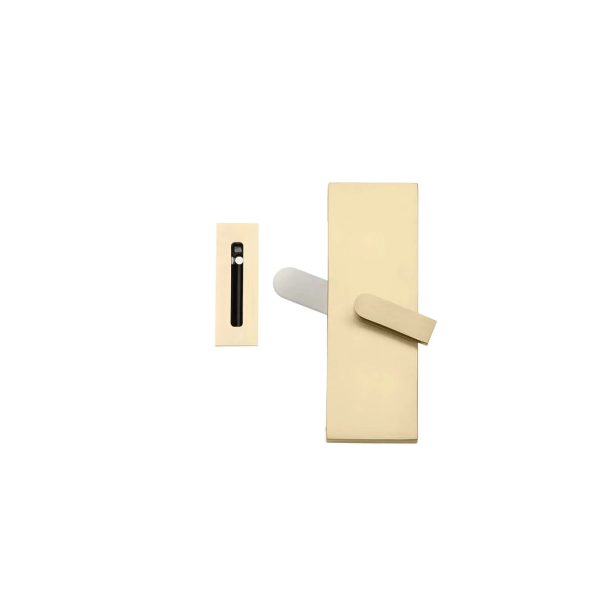 Modern Rectangular Barn Door Privacy Lock with Strike 222201