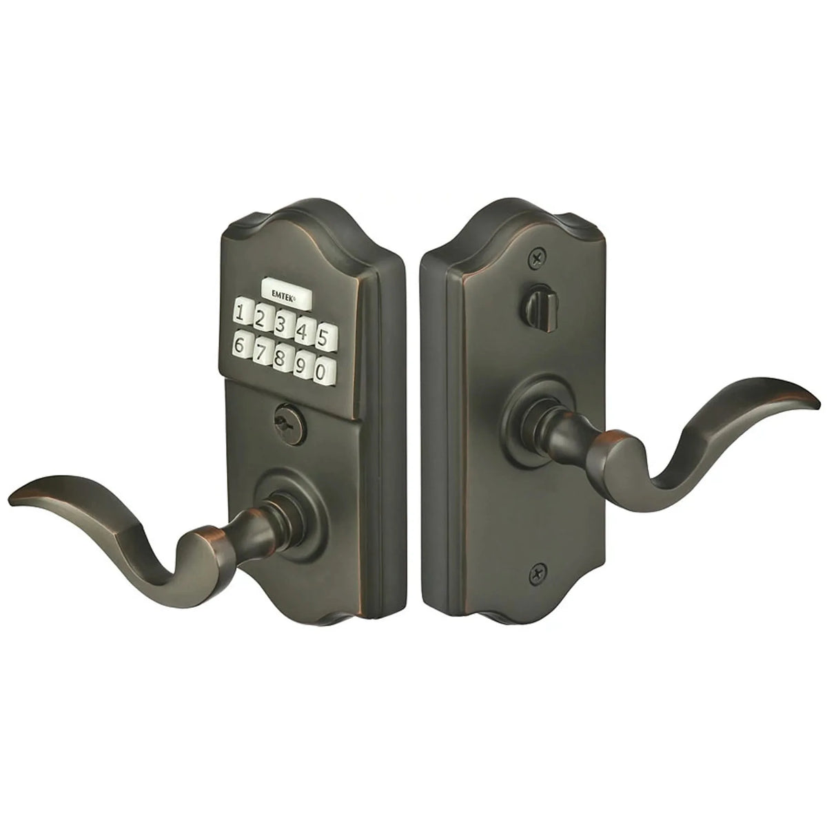 Classic Brass Keypad Electronic Leverset E2000ACLH