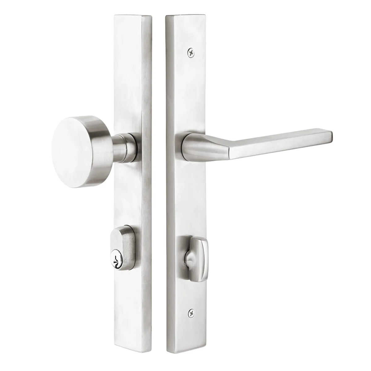 Stainless Steel Keyed Stretto 1-1/2" x 11" Narrow Trim Sideplate Lock 9444HLLHSS