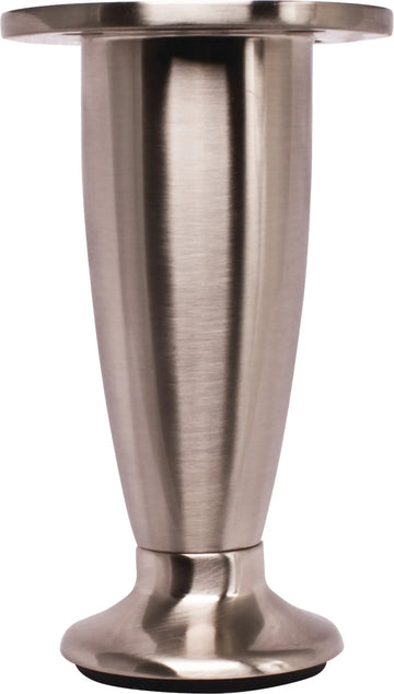 Adjustable 4'' – 4-1/2'' Satin Nickel Round Metal Furniture Leg 89104-SN