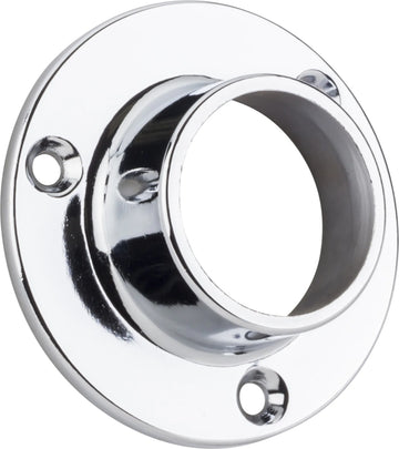 Closet Rod Brackets Chrome Closed Screw-In Mounting Bracket for 1-5/16'' Round Closet Rods M7360-CH