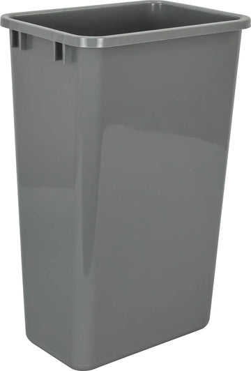 Waste Solution - Cans and Lids Box of 4 Grey 50 Quart Plastic Waste Containers CAN-50GRY-4