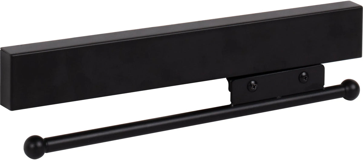 Tie, Belt, & Pant Organizers Matte Black 12'' Sliding Valet Rod 295W-MB