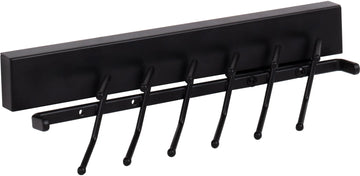 Tie, Belt, & Pant Organizers Matte Black 12'' Tie Rack 295T-MB